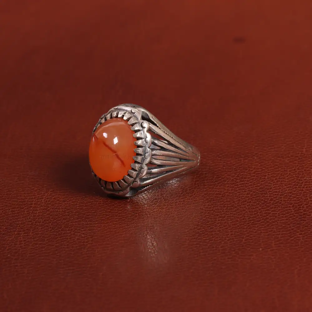 انگشتر عقیق یمن مردانه کد 26205