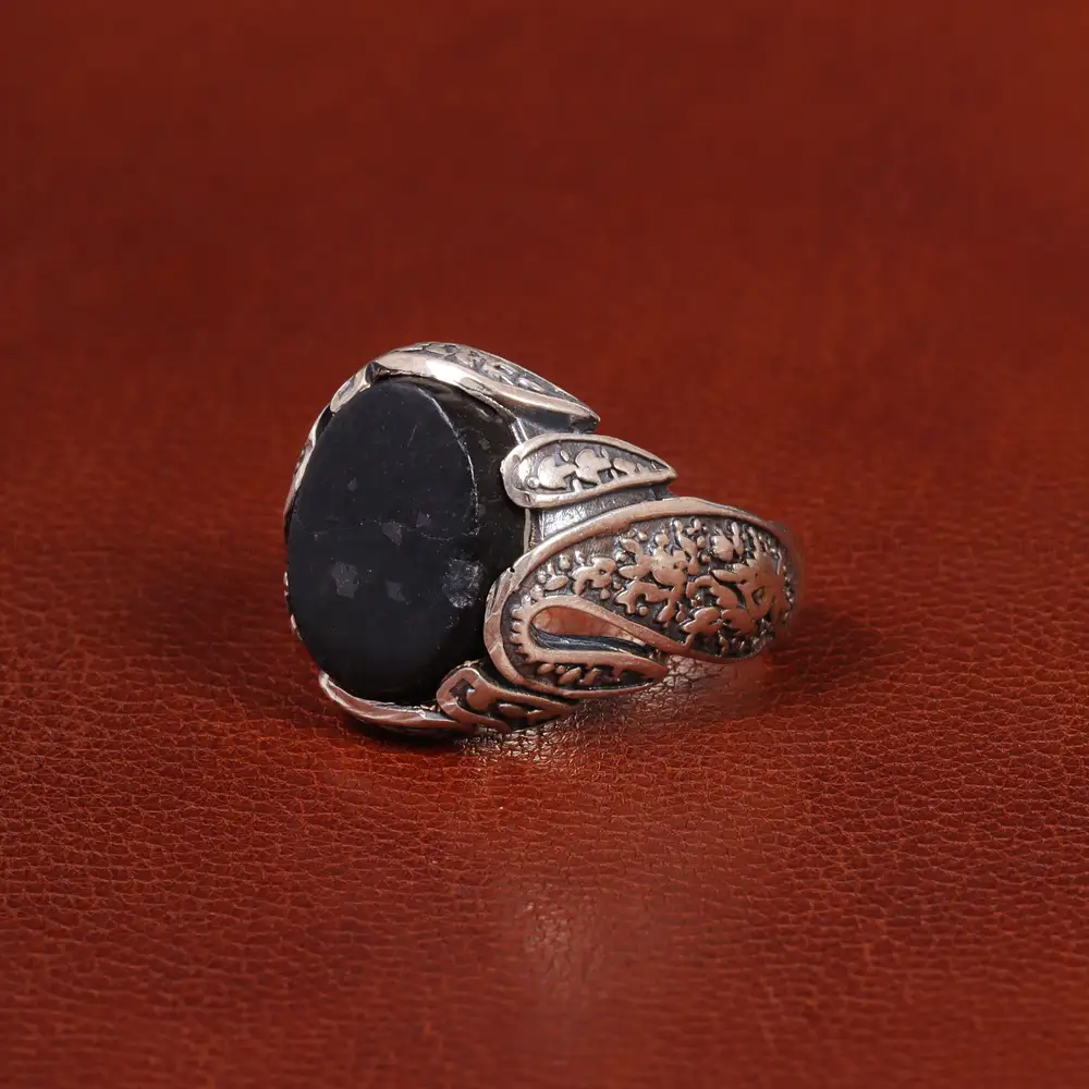 انگشتر حدید مردانه کد 26395