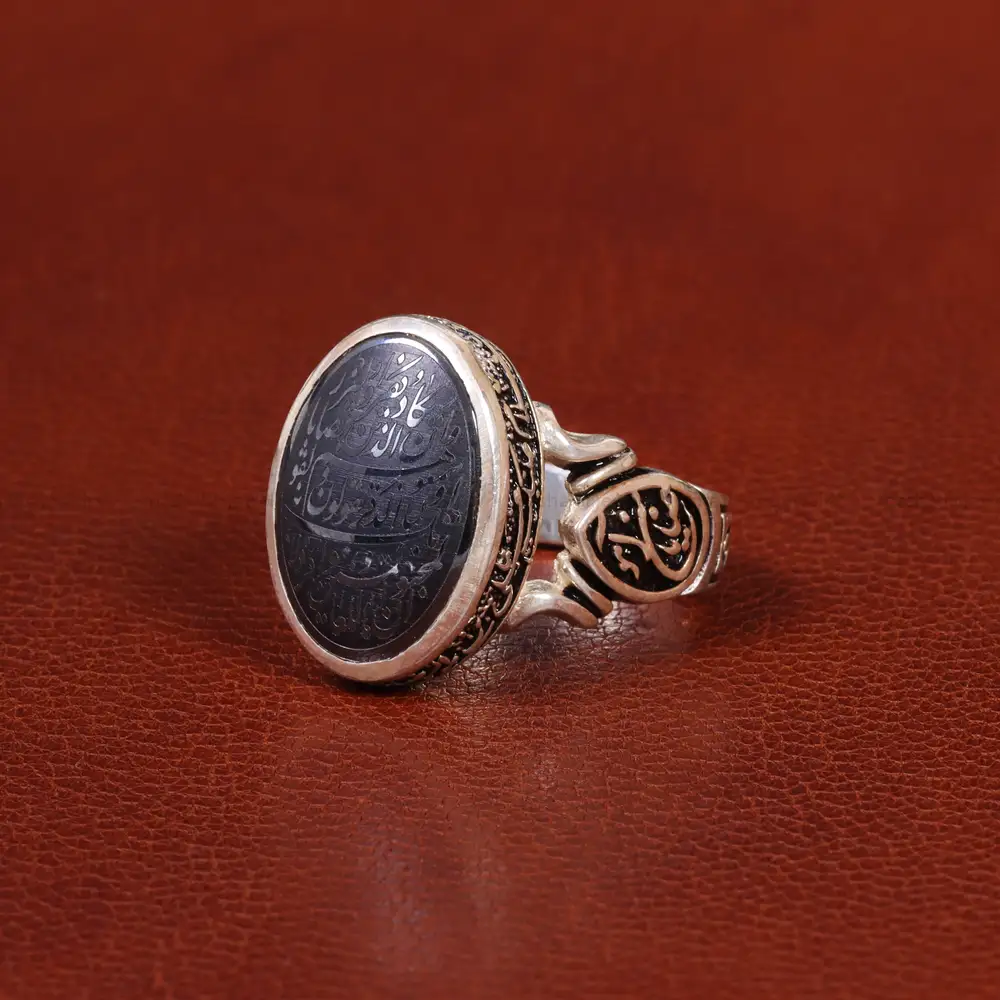 انگشتر حدید مردانه کد 26405