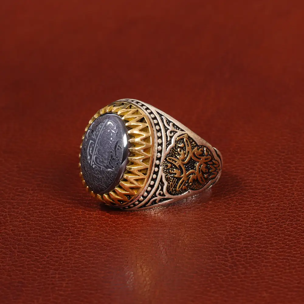 انگشتر حدید مردانه کد 26411