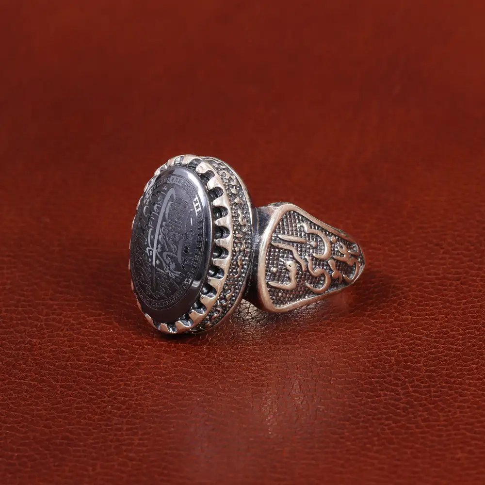 انگشتر حدید مردانه کد 26417