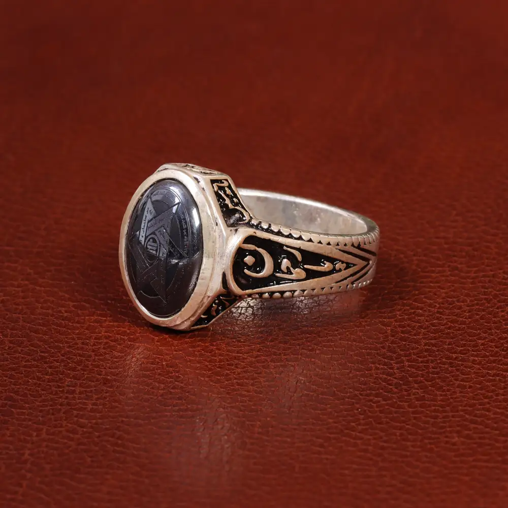 انگشتر حدید مردانه کد 26418