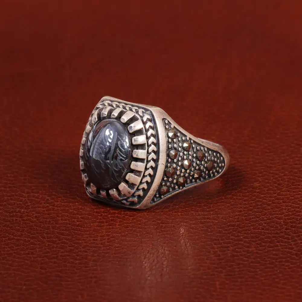 انگشتر حدید مردانه کد 26420