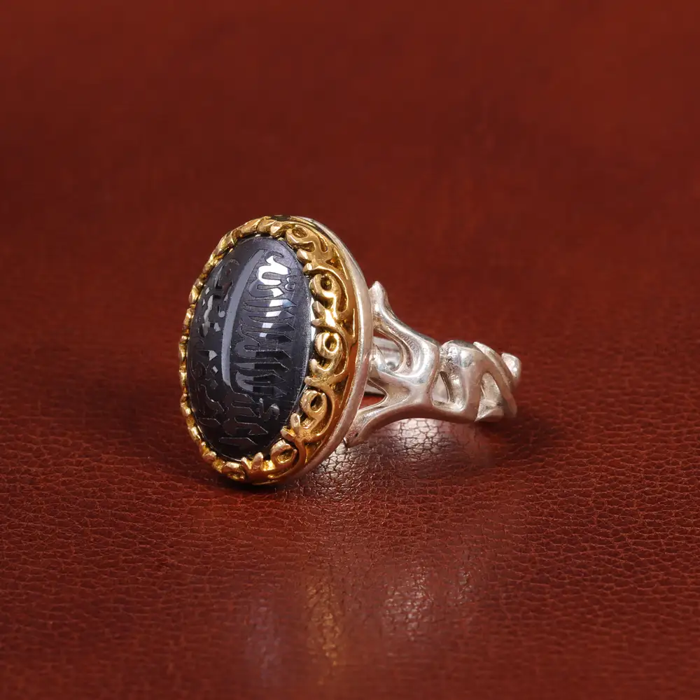 انگشتر حدید مردانه کد 26425