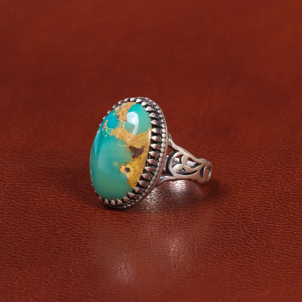انگشتر فیروزه شجری مردانه کد 26456