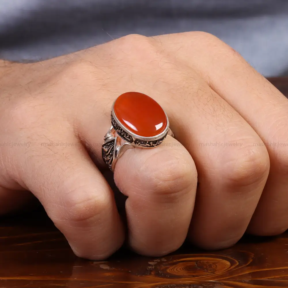 انگشتر عقیق یمن مردانه کد 26151