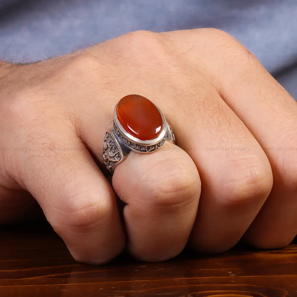 انگشتر عقیق یمن مردانه کد 26161