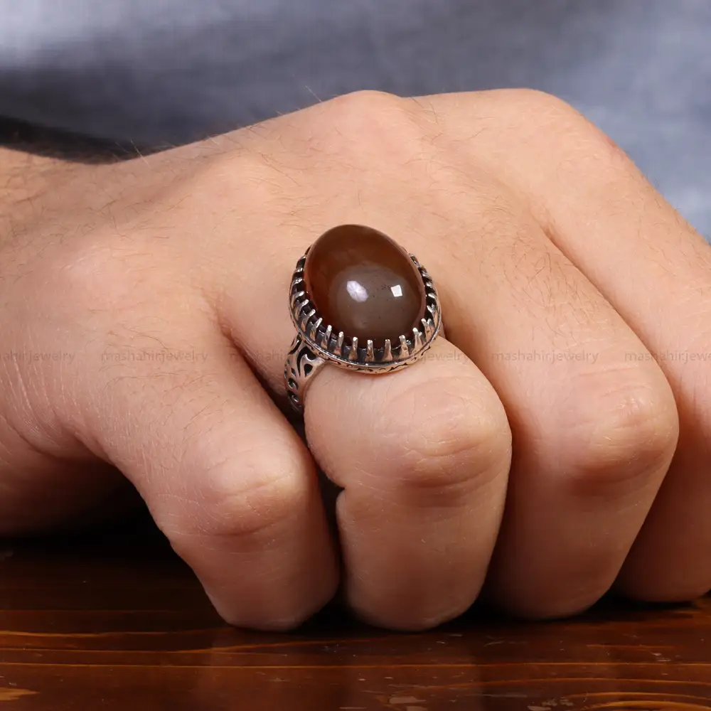 انگشتر عقیق یمن مردانه کد 26202