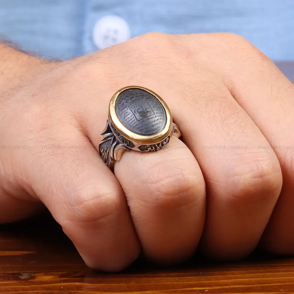 انگشتر حدید مردانه کد 26401
