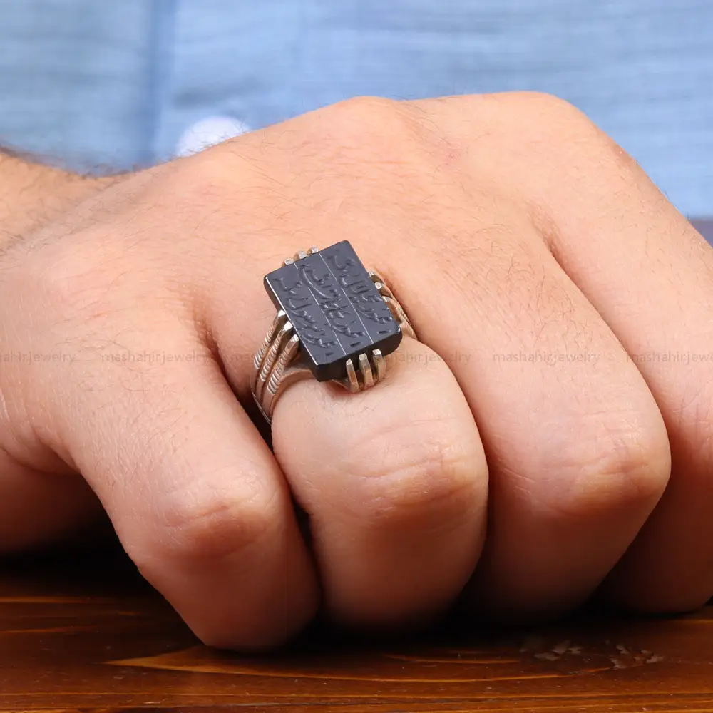 انگشتر حدید مردانه کد 26416