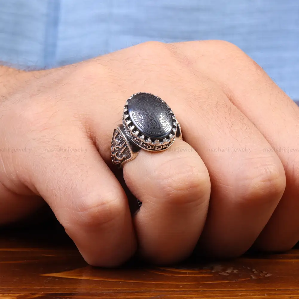 انگشتر حدید مردانه کد 26417