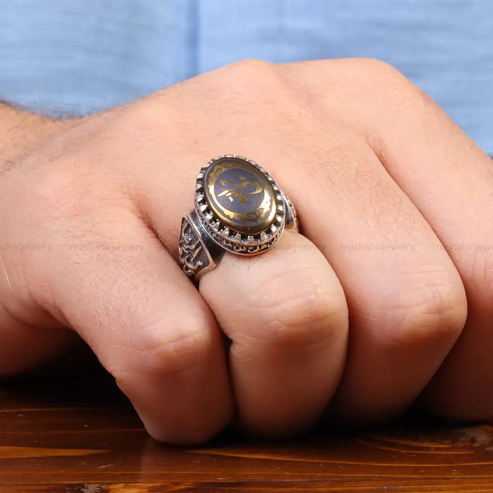 انگشتر حدید مردانه کد 26419