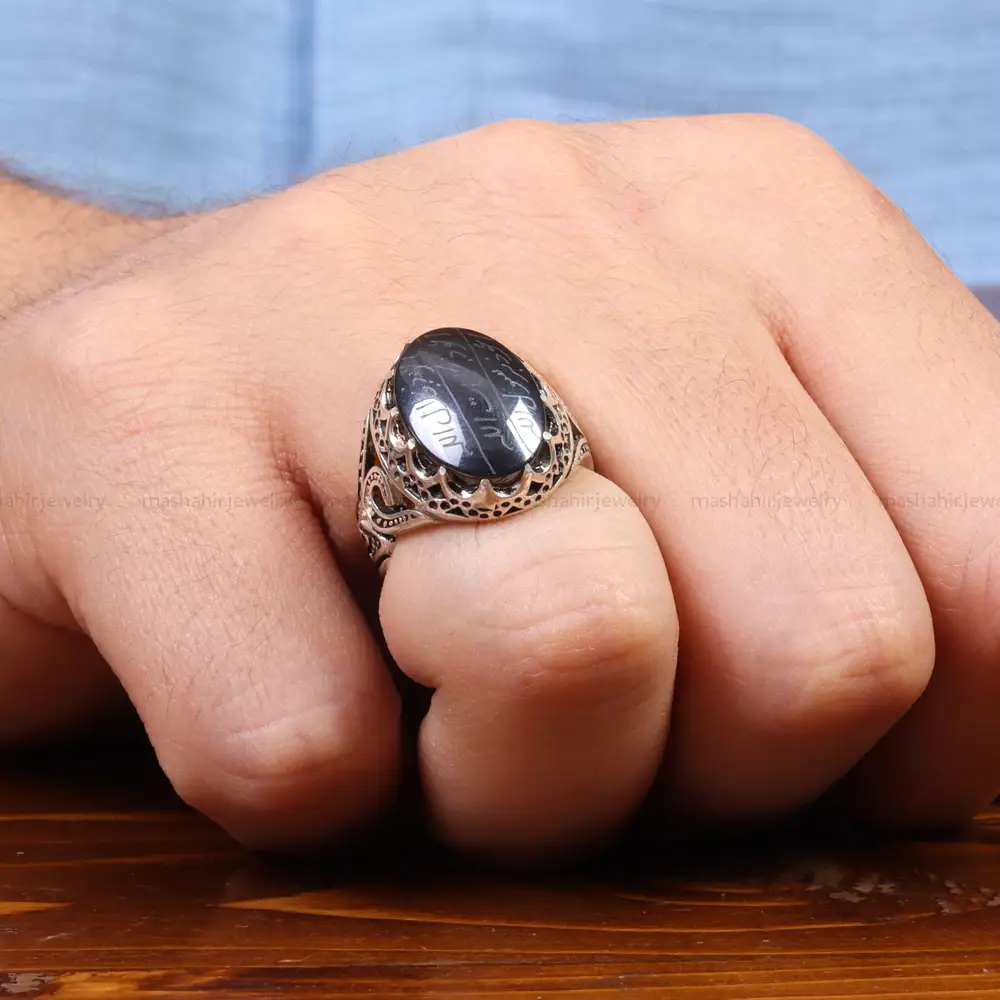 انگشتر حدید مردانه کد 26421