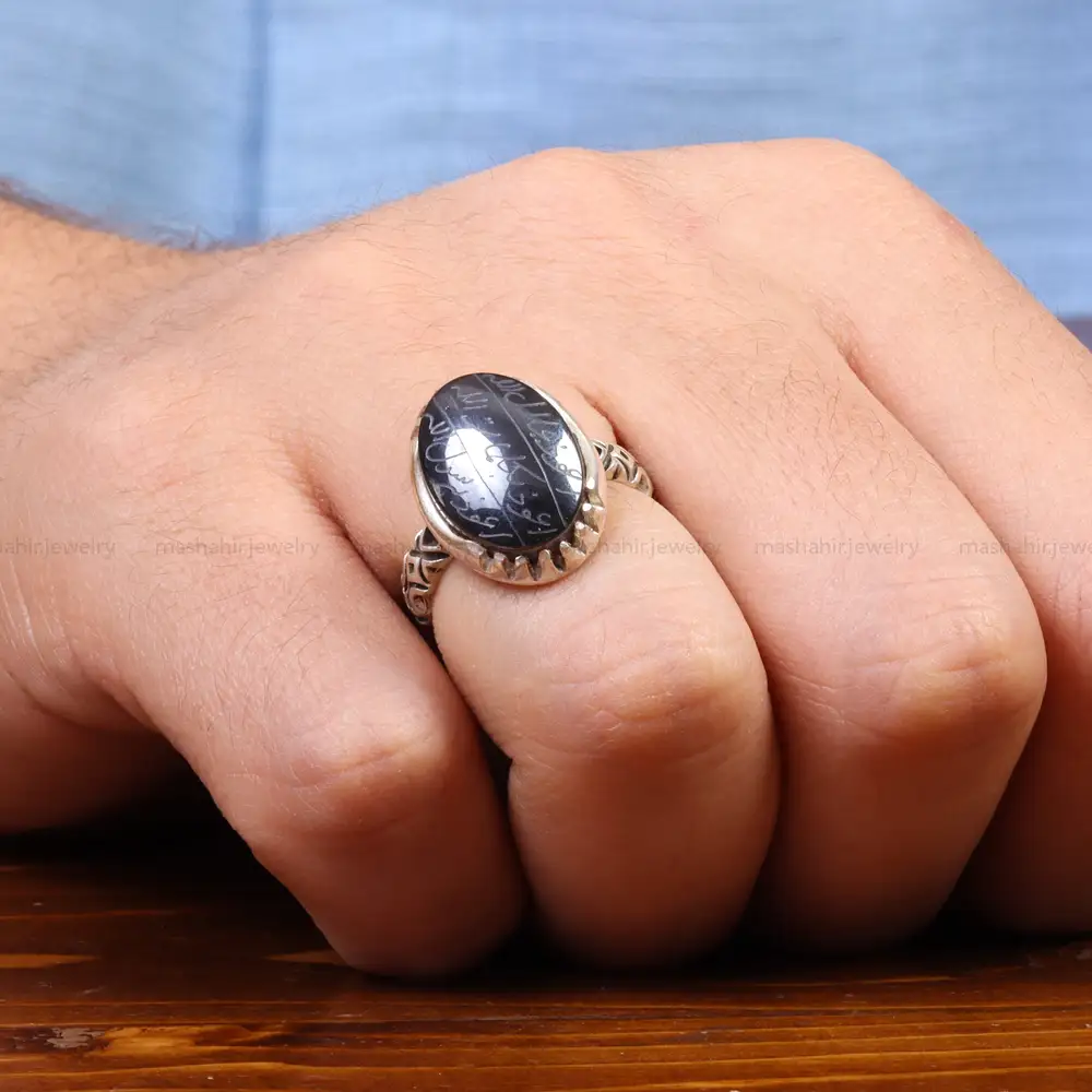 انگشتر حدید مردانه کد 26430