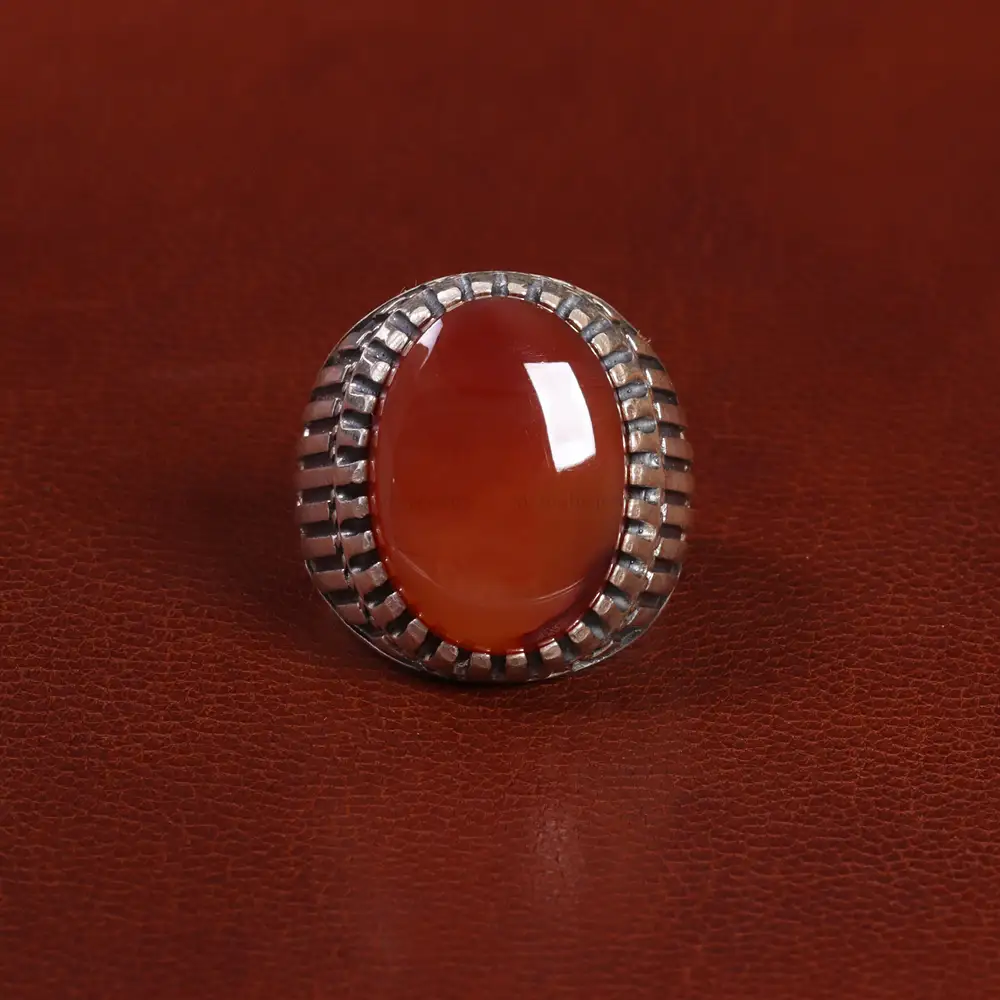 انگشتر عقیق یمن مردانه کد 26206