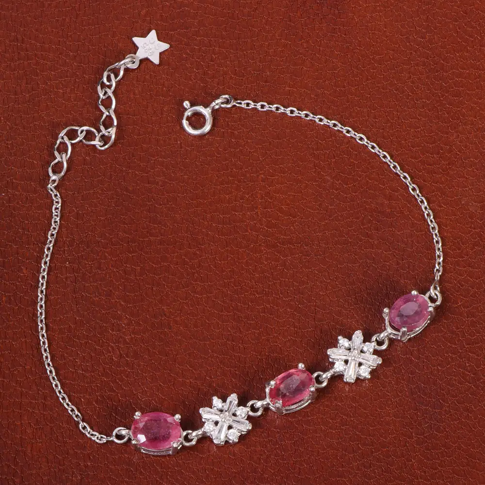 دستبند یاقوت سرخ زنانه کد 26818