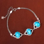 دستبند فیروزه زنانه کد 26829