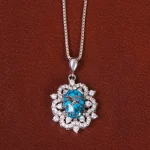 گردنبند فیروزه زنانه کد 26831