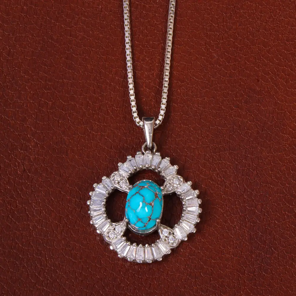 گردنبند فیروزه زنانه کد 26832