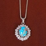 گردنبند فیروزه زنانه کد 26833