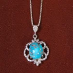 گردنبند فیروزه زنانه کد 26834