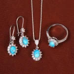 نیم ست فیروزه زنانه کد 26836