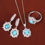 نیم ست فیروزه زنانه کد 26837