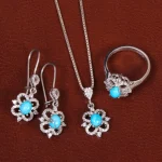 نیم ست فیروزه زنانه کد 26840