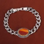 دستبند عقیق مردانه کد 26911