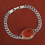 دستبند عقیق مردانه کد 26912