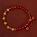 دستبند عقیق زنانه کد 26975