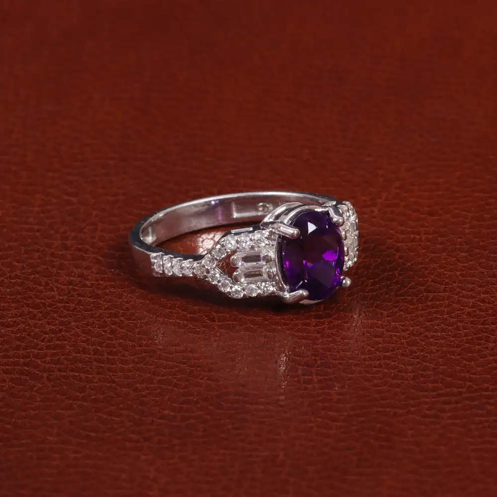 انگشتر آمیتیست زنانه کد 26993