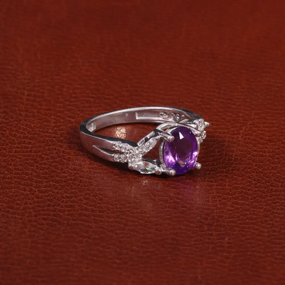 انگشتر آمیتیست زنانه کد 26995