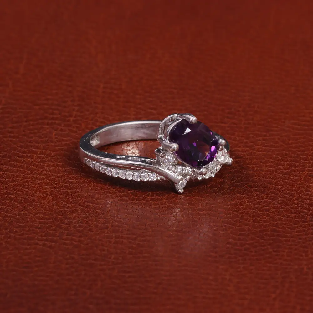 انگشتر آمیتیست زنانه کد 26996