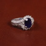 انگشتر طرح یاقوت کبود زنانه کد 27000