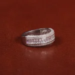 حلقه نقره زنانه طرح جواهر کد 27015