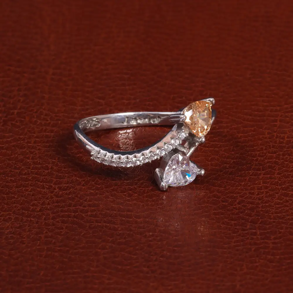 انگشتر طرح سیترین زنانه کد 27021