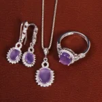 نیم ست عقیق سوسنی زنانه کد 27044