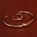 ست دستبند و انگشتر بنگل زنانه کد 27056