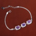 دستبند عقیق سوسنی زنانه کد 27073