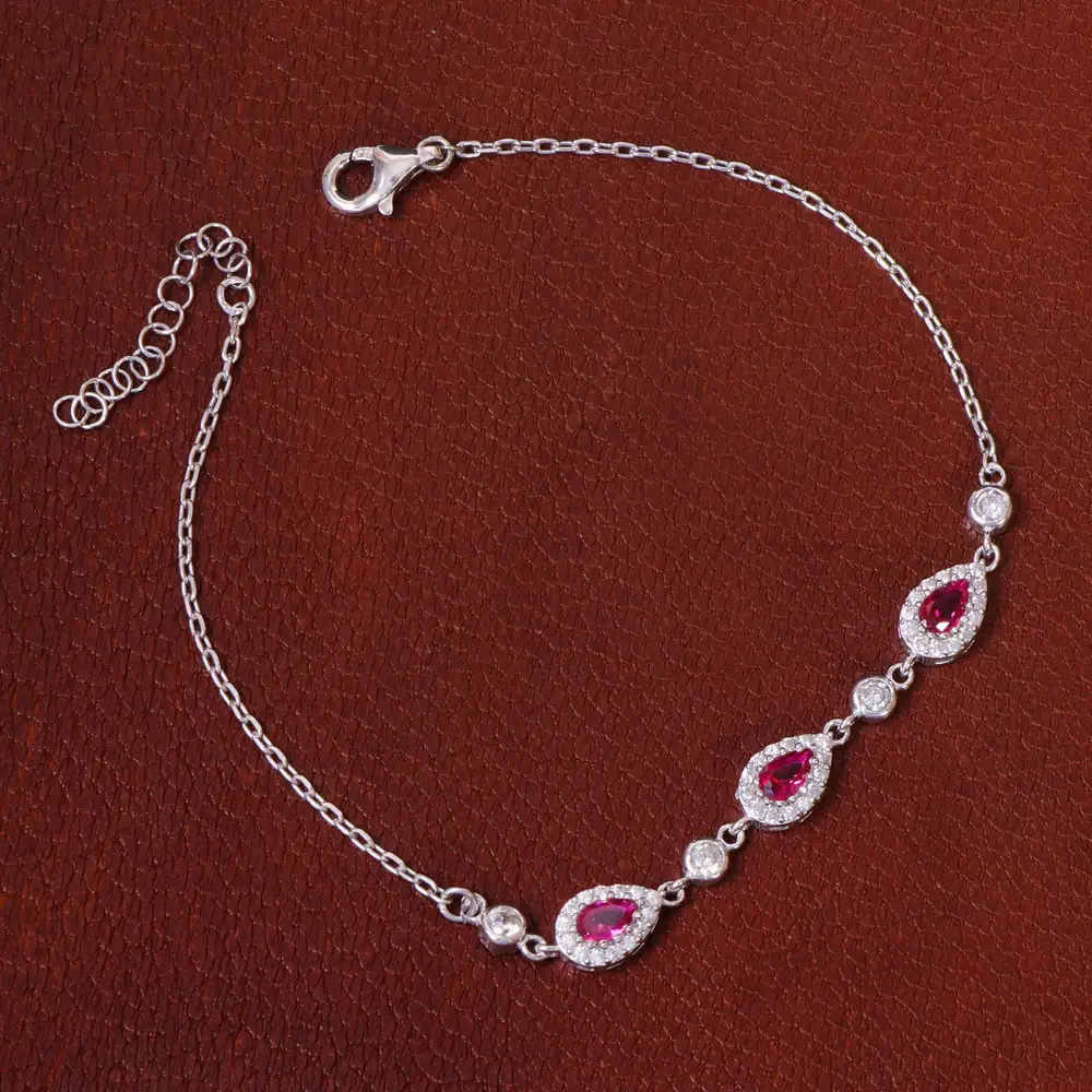 دستبند طرح یاقوت سرخ زنانه کد 27080