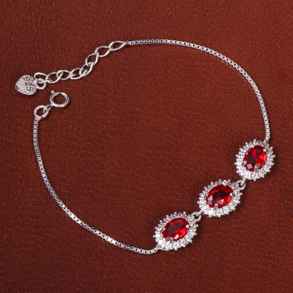 دستبند طرح یاقوت سرخ زنانه کد 27081