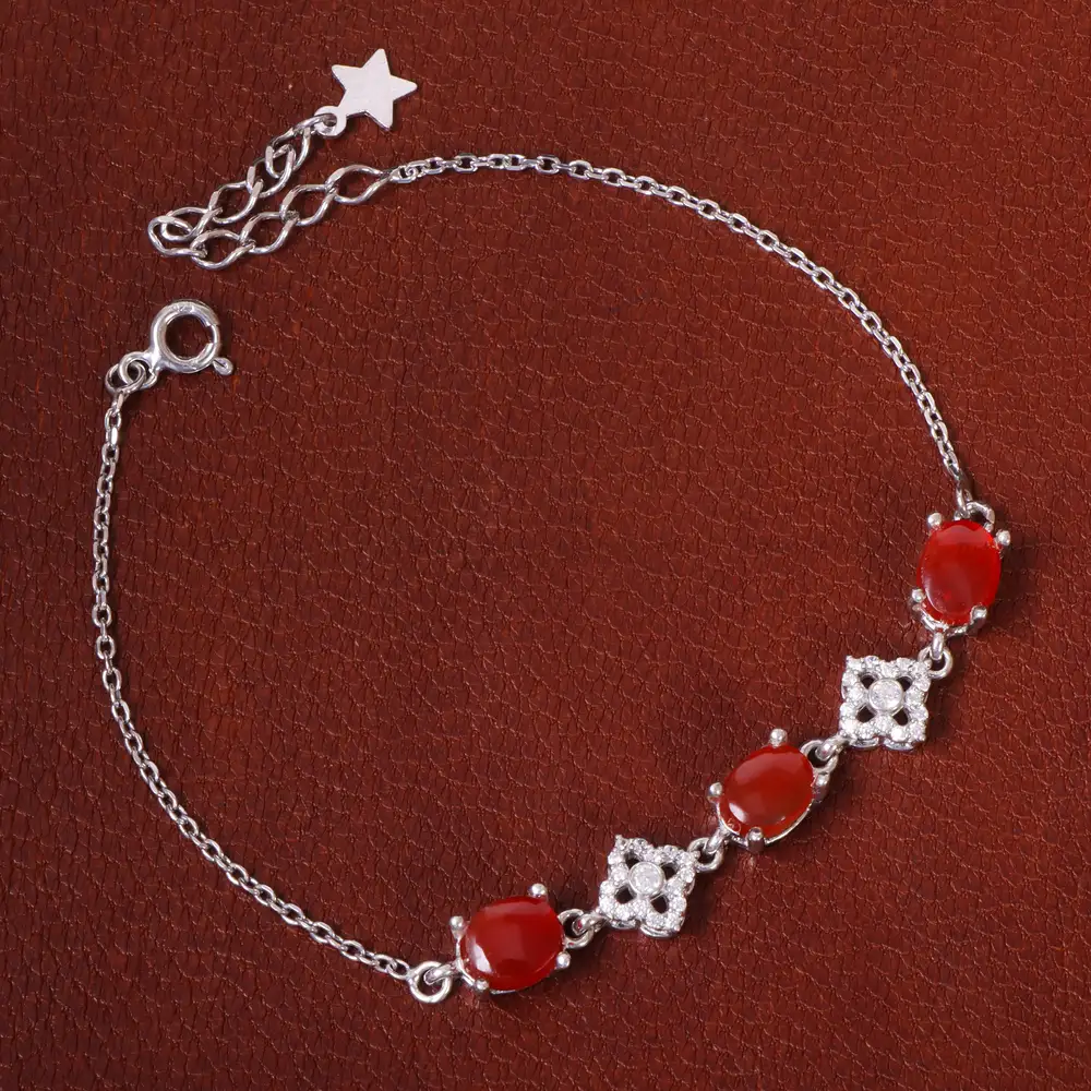 دستبند عقیق یمن زنانه کد 27088