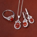 نیم ست عقیق زنانه کد 27102