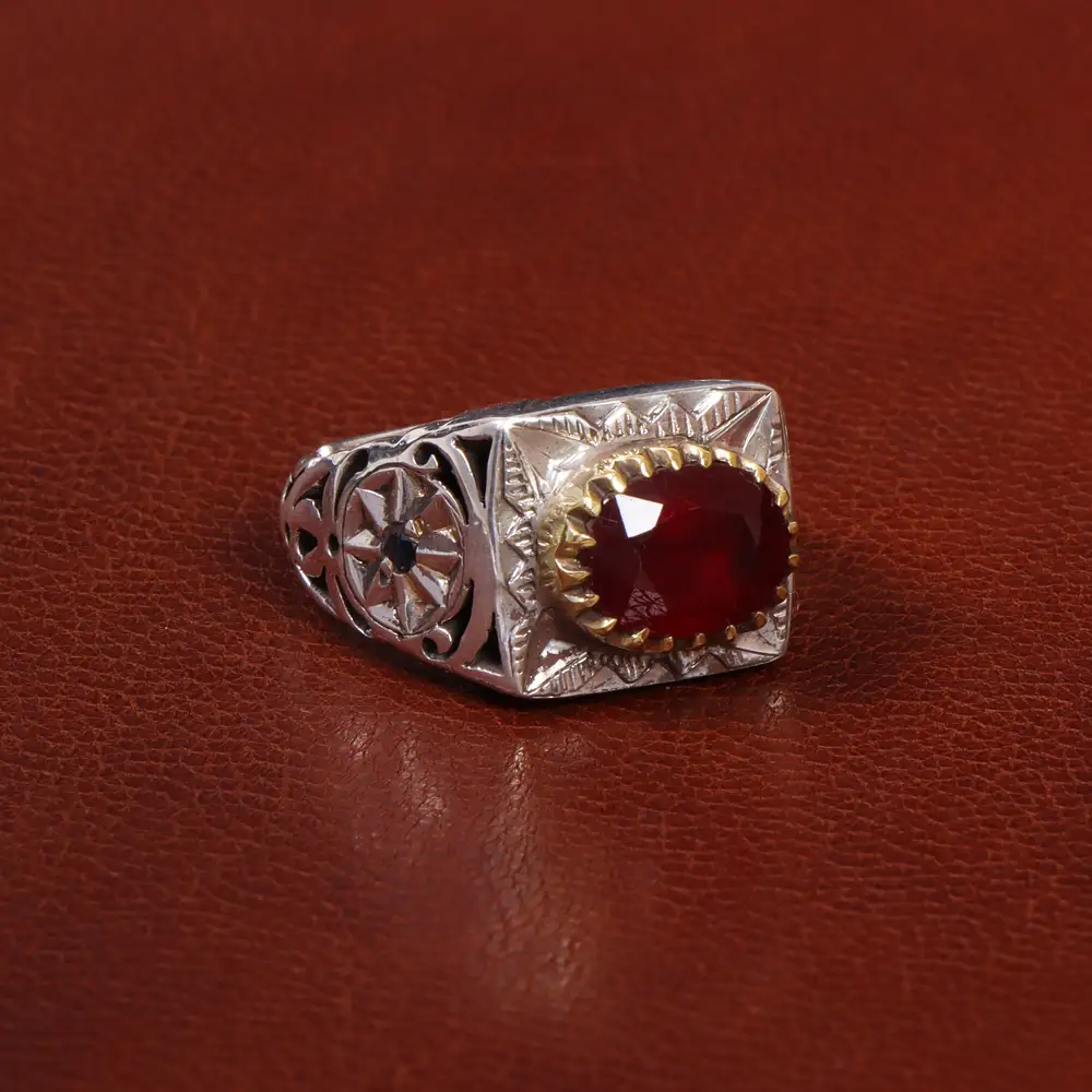 انگشتر عقیق مردانه کد 27214