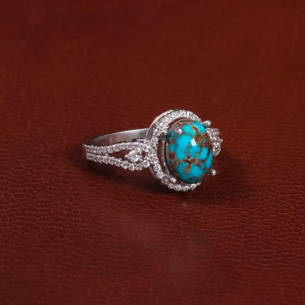 انگشتر فیروزه شجری زنانه کد 27237