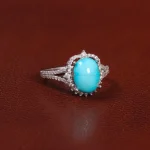 انگشتر فیروزه عجمی زنانه کد 27262