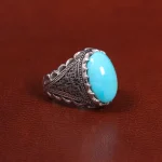 انگشتر فيروزه عجمی مردانه کد 27296