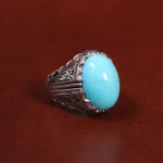 انگشتر فيروزه عجمی مردانه کد 27297