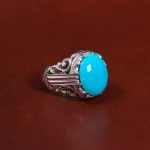 انگشتر فيروزه عجمی مردانه کد 27298